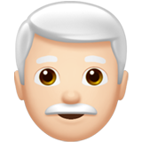 Man: Light Skin Tone, White Hair, the design in this release