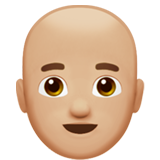 Man: Medium-Light Skin Tone, Bald, the design in this release