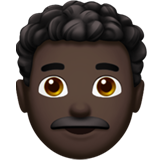Man: Dark Skin Tone, Curly Hair, the design in this release