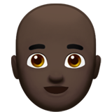 Man: Dark Skin Tone, Bald, the design in this release