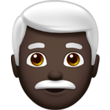 Man: Dark Skin Tone, White Hair, the design in this release