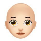 Woman: Light Skin Tone, Bald, the design in this release