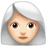 Woman: Light Skin Tone, White Hair, the design in this release
