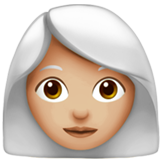 Woman: Medium-Light Skin Tone, White Hair, the design in this release