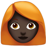 Woman: Dark Skin Tone, Red Hair, the design in this release