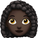 Woman: Dark Skin Tone, Curly Hair, the design in this release