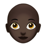 Woman: Dark Skin Tone, Bald, the design in this release