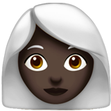 Woman: Dark Skin Tone, White Hair, the design in this release