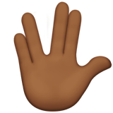 vulcan salute: medium-dark skin tone — Apple