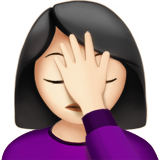 Woman Facepalming: Light Skin Tone, the previous design