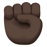 raised fist: dark skin tone — Apple