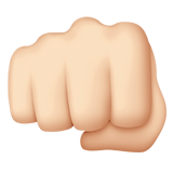 oncoming fist: light skin tone — Apple