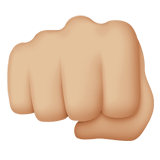 oncoming fist: medium-light skin tone — Apple