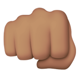 oncoming fist: medium skin tone — Apple