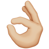 OK hand: medium-light skin tone — Apple