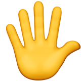 hand with fingers splayed — Apple