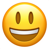 grinning face with big eyes — Apple