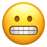 grimacing face — Apple
