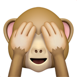 See-No-Evil Monkey as drawn by Apple in iOS 12.2
