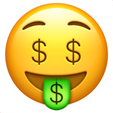 money-mouth face — Apple