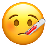 Face with Thermometer as drawn by Apple in iOS 12.2