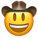 cowboy hat face — Apple