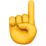 Index Pointing up as drawn by Apple in iOS 12.2