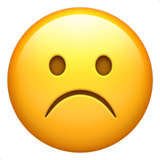 frowning face — Apple