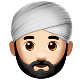 Person Wearing Turban: Light Skin Tone, the previous design