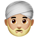 Person Wearing Turban: Medium-Light Skin Tone, the previous design