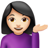 Person Tipping Hand: Light Skin Tone, the previous design