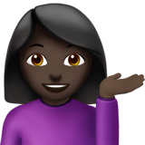 Person Tipping Hand: Dark Skin Tone, the previous design