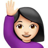 Person Raising Hand: Light Skin Tone, the previous design