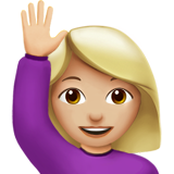 Person Raising Hand: Medium-Light Skin Tone, the previous design