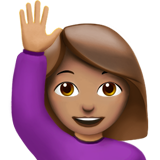 Person Raising Hand: Medium Skin Tone, the previous design