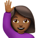 Person Raising Hand: Medium-Dark Skin Tone, the previous design