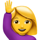 Person Raising Hand, the previous design