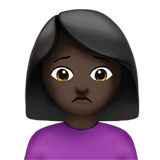 Person Frowning: Dark Skin Tone, the previous design