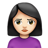 Person Pouting: Light Skin Tone, the previous design
