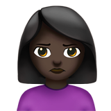 Person Pouting: Dark Skin Tone, the previous design