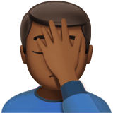 Person Facepalming: Medium-Dark Skin Tone, the previous design