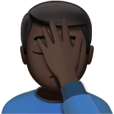 Person Facepalming: Dark Skin Tone, the previous design