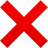 Cross Mark as drawn by Apple in iOS 13.1