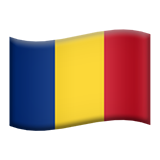 Flag: Romania as drawn by Apple in iOS 13.2