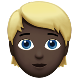 Person: Dark Skin Tone, Blond Hair, the design in this release