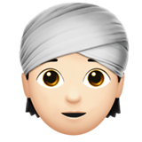 Person Wearing Turban: Light Skin Tone, the design in this release