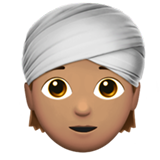 Person Wearing Turban: Medium Skin Tone, the design in this release
