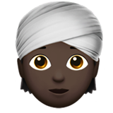 Person Wearing Turban: Dark Skin Tone, the design in this release