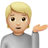 Person Tipping Hand: Medium-Light Skin Tone, the design in this release