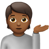 Person Tipping Hand: Medium-Dark Skin Tone, the design in this release